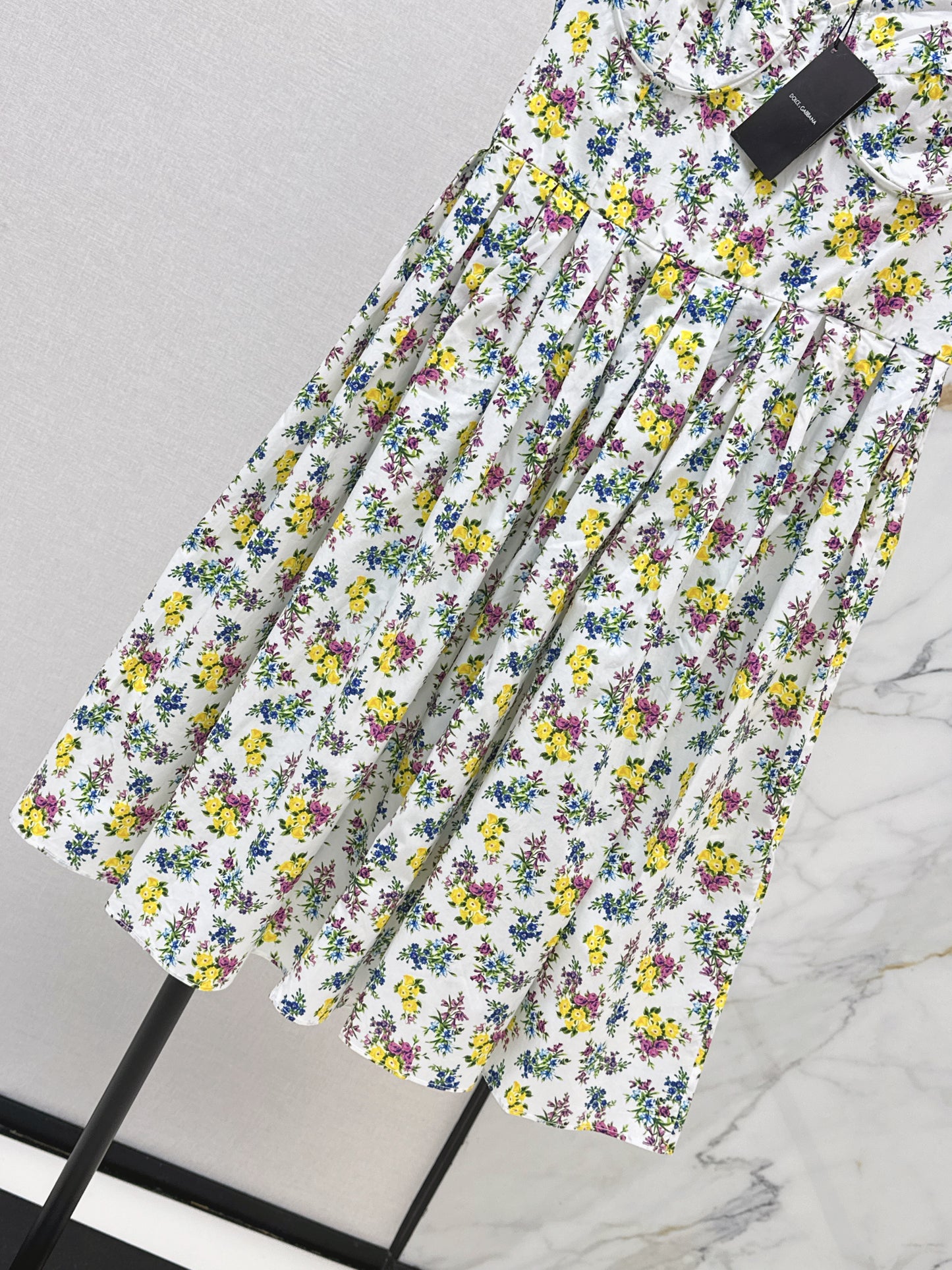 26ss Floral Print Strapless Sundress