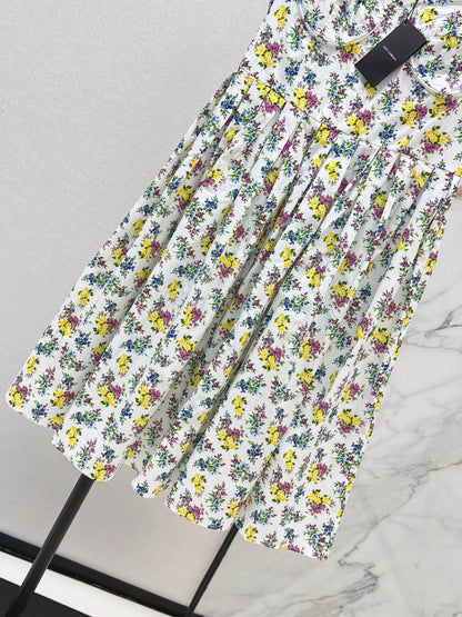 26ss Floral Print Strapless Sundress