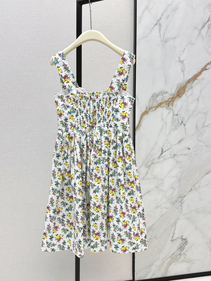 26ss Floral Print Strapless Sundress