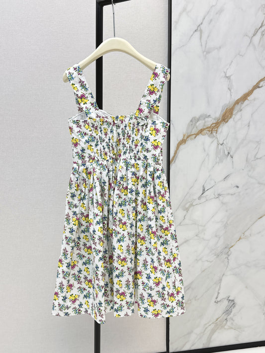 26ss Floral Print Strapless Sundress