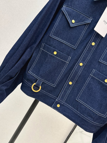 26ss Triangle Pocket Denim Jacket