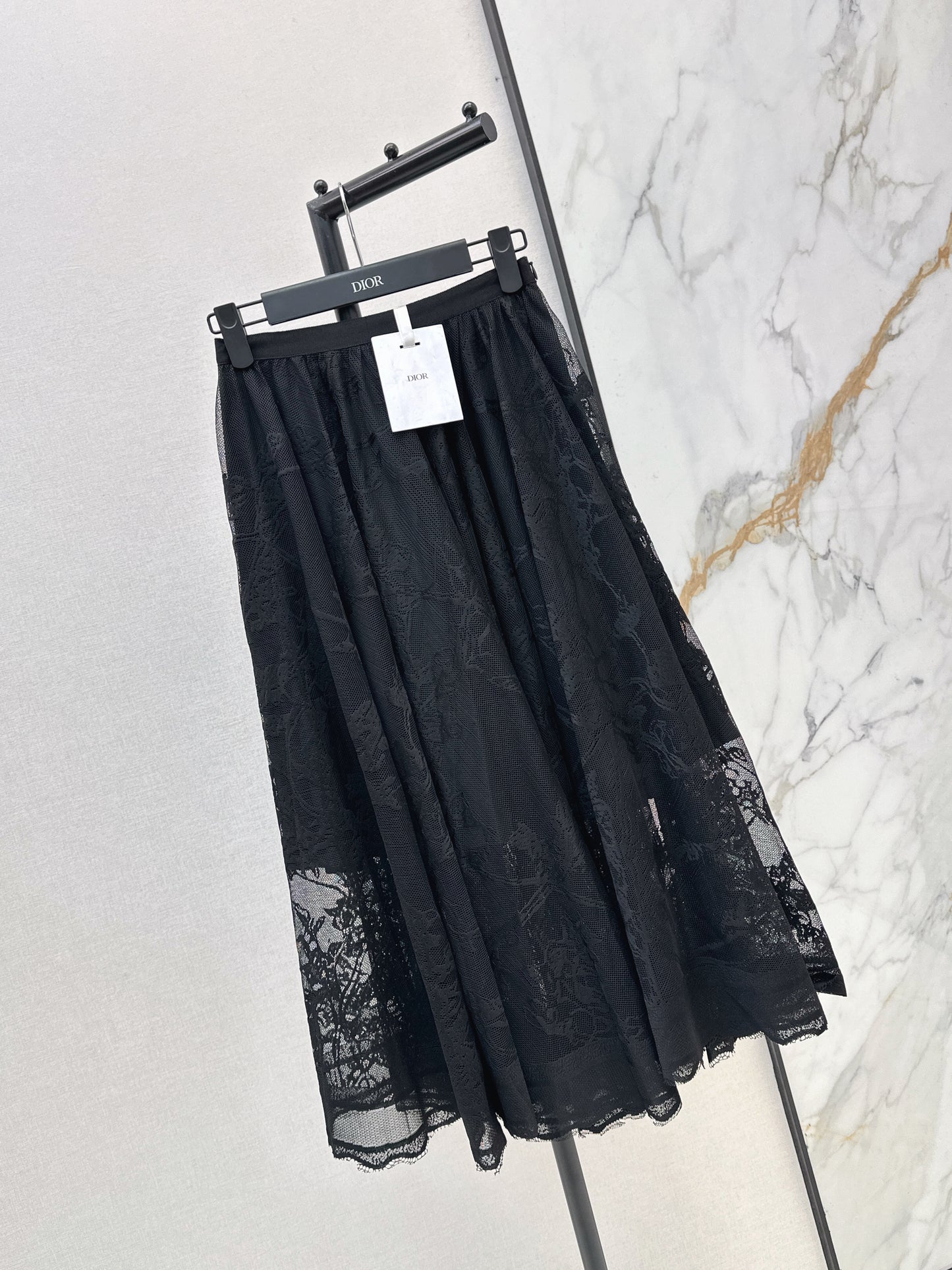 26ss Jacquard Lace Long Skirt