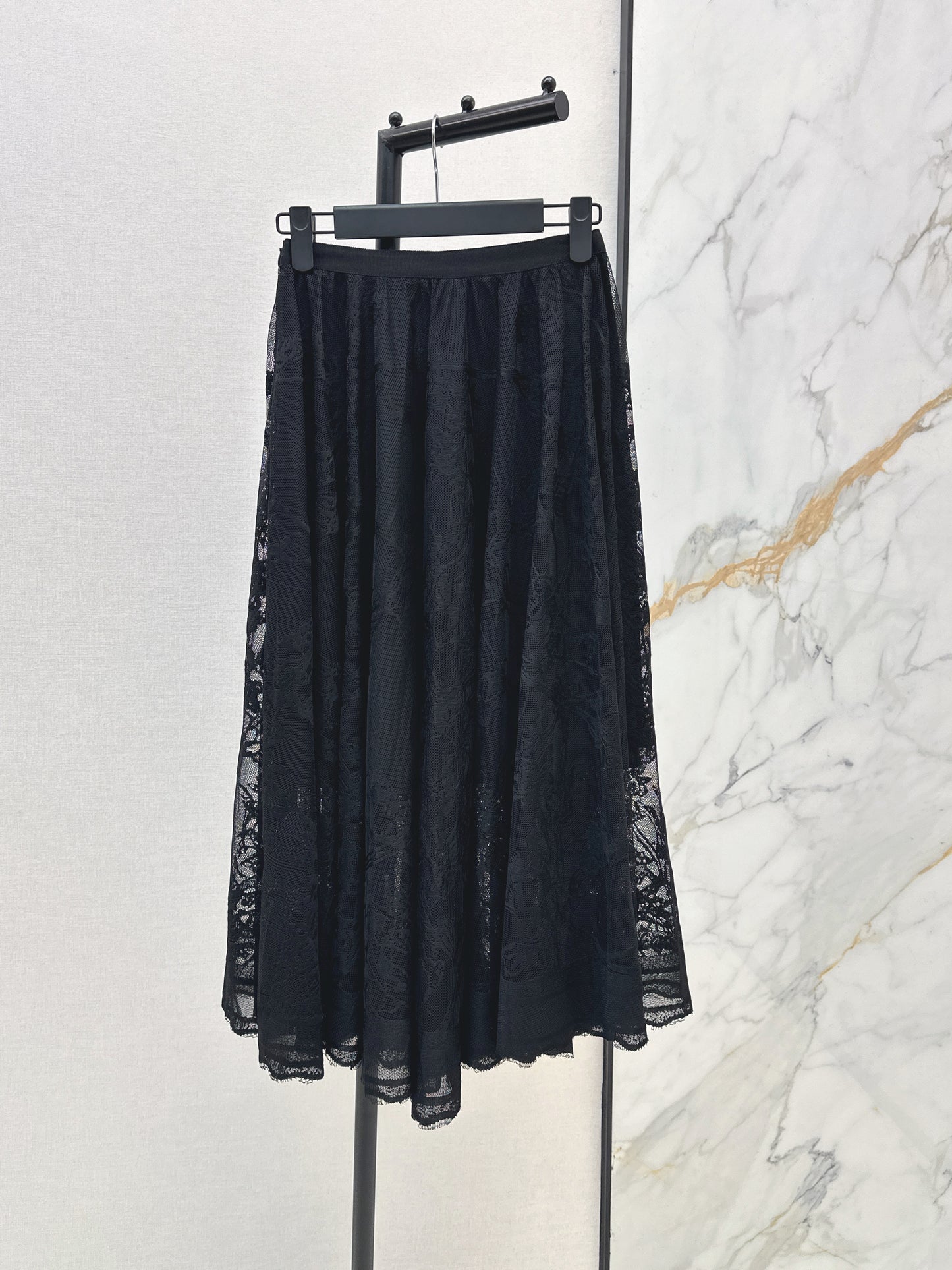 26ss Jacquard Lace Long Skirt