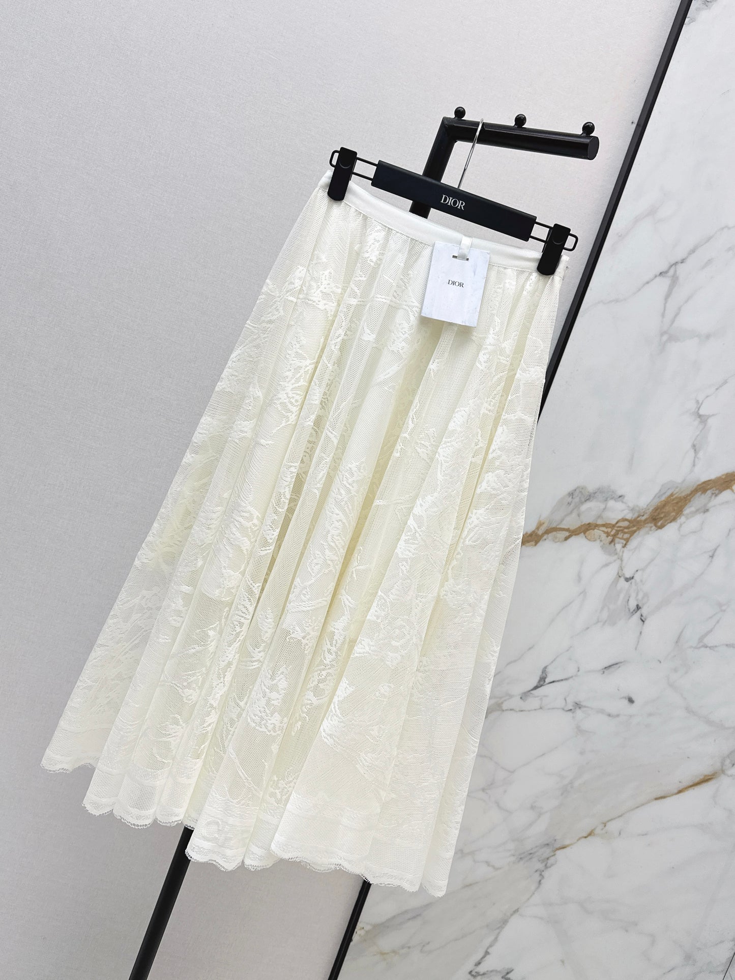 26ss Jacquard Lace Long Skirt