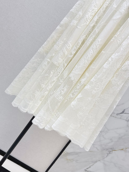 26ss Jacquard Lace Long Skirt