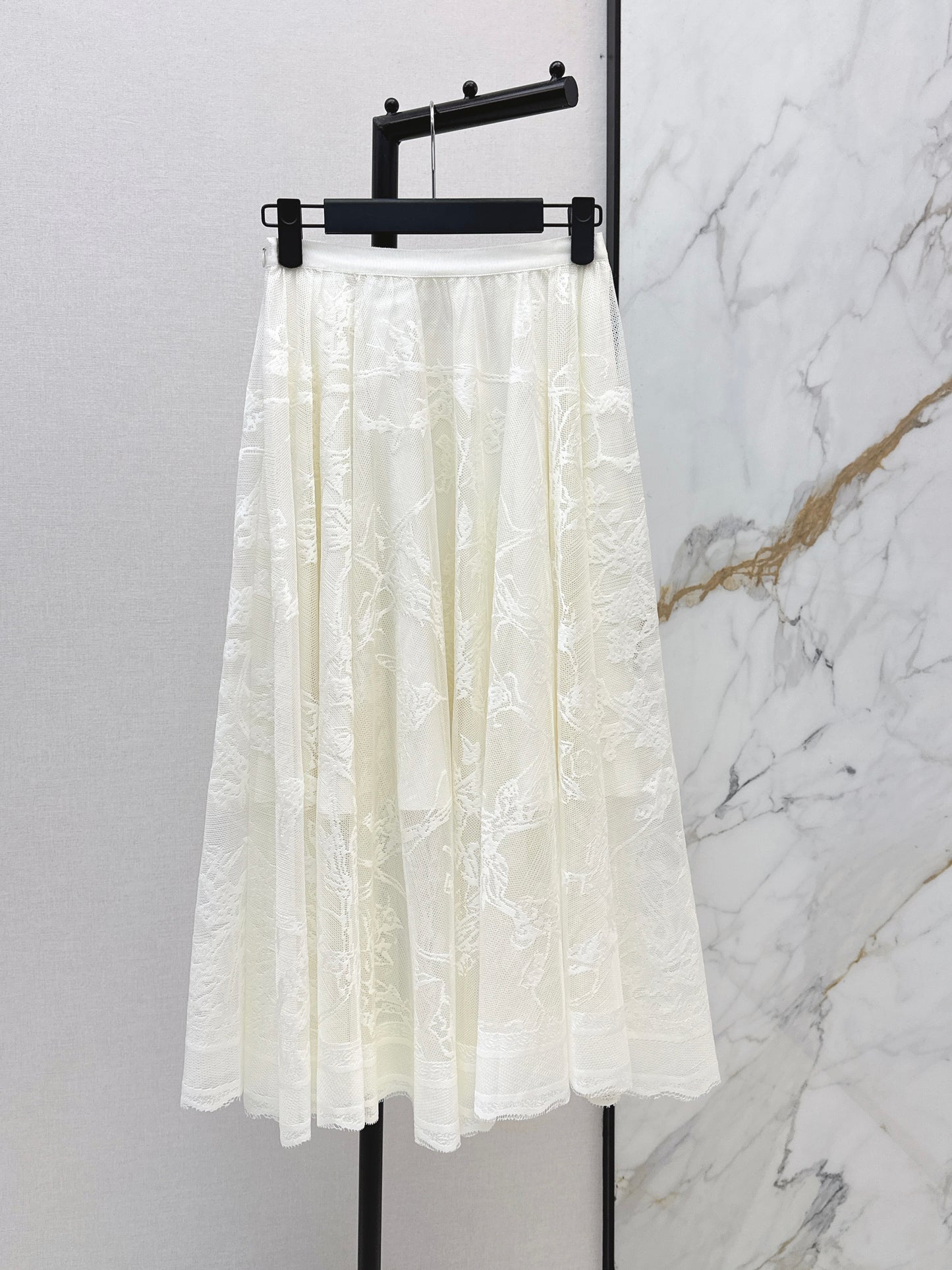26ss Jacquard Lace Long Skirt