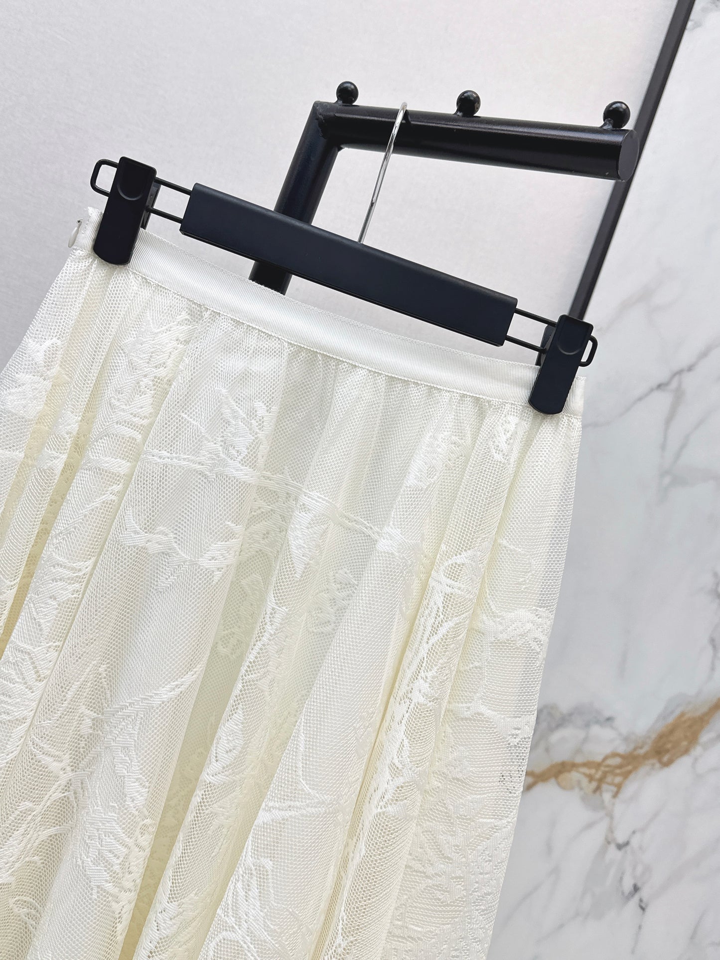 26ss Jacquard Lace Long Skirt