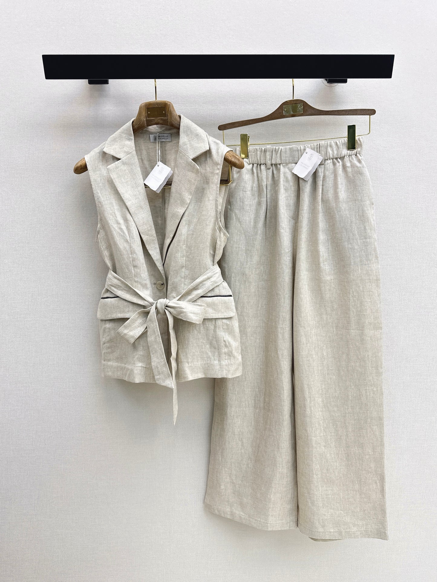 26ss Double-pocket lapel vest/trousers