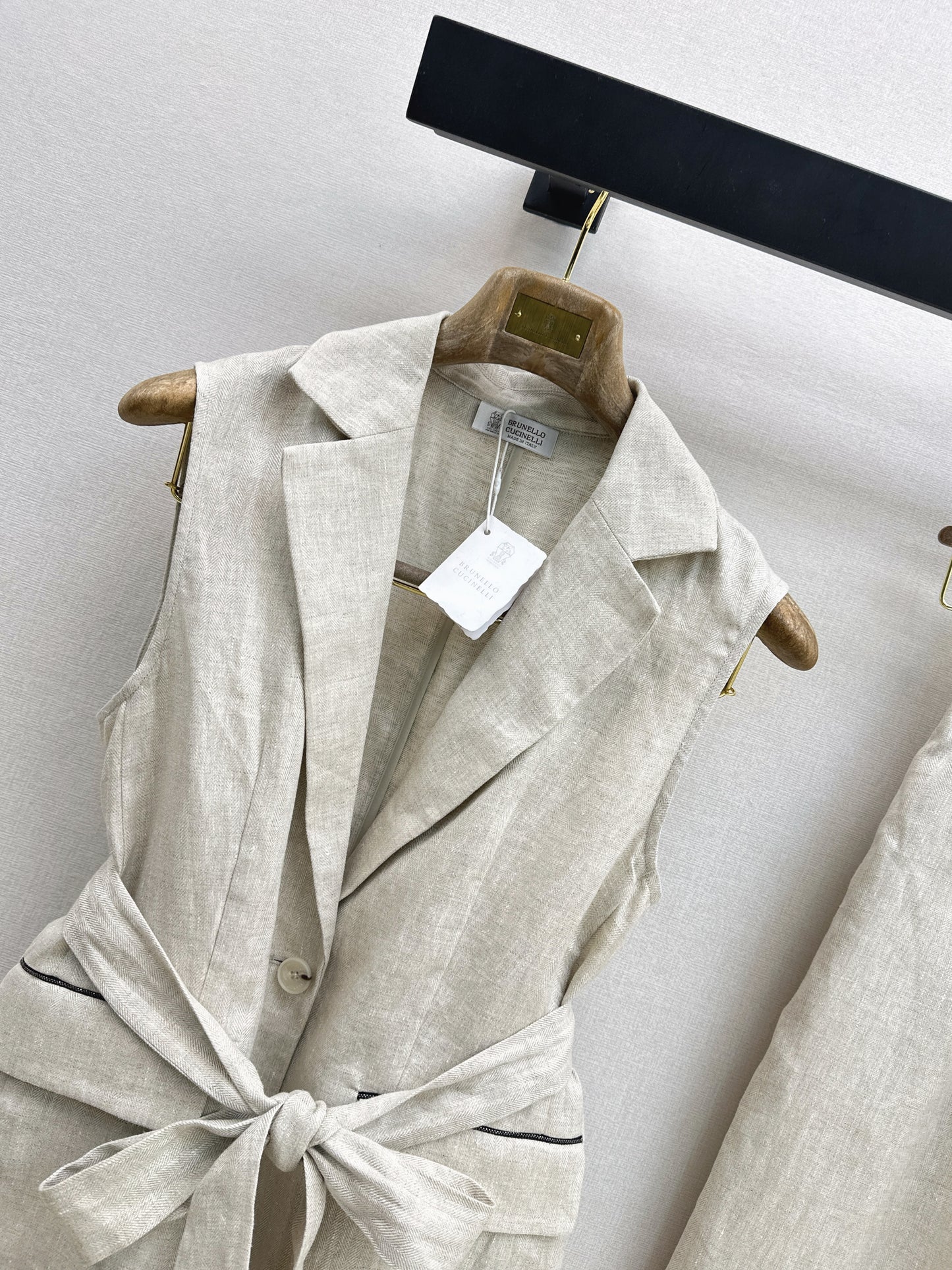 26ss Double-pocket lapel vest/trousers
