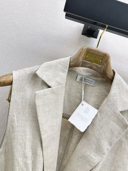 26ss Double-pocket lapel vest/trousers