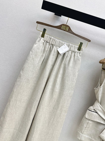 26ss Double-pocket lapel vest/trousers