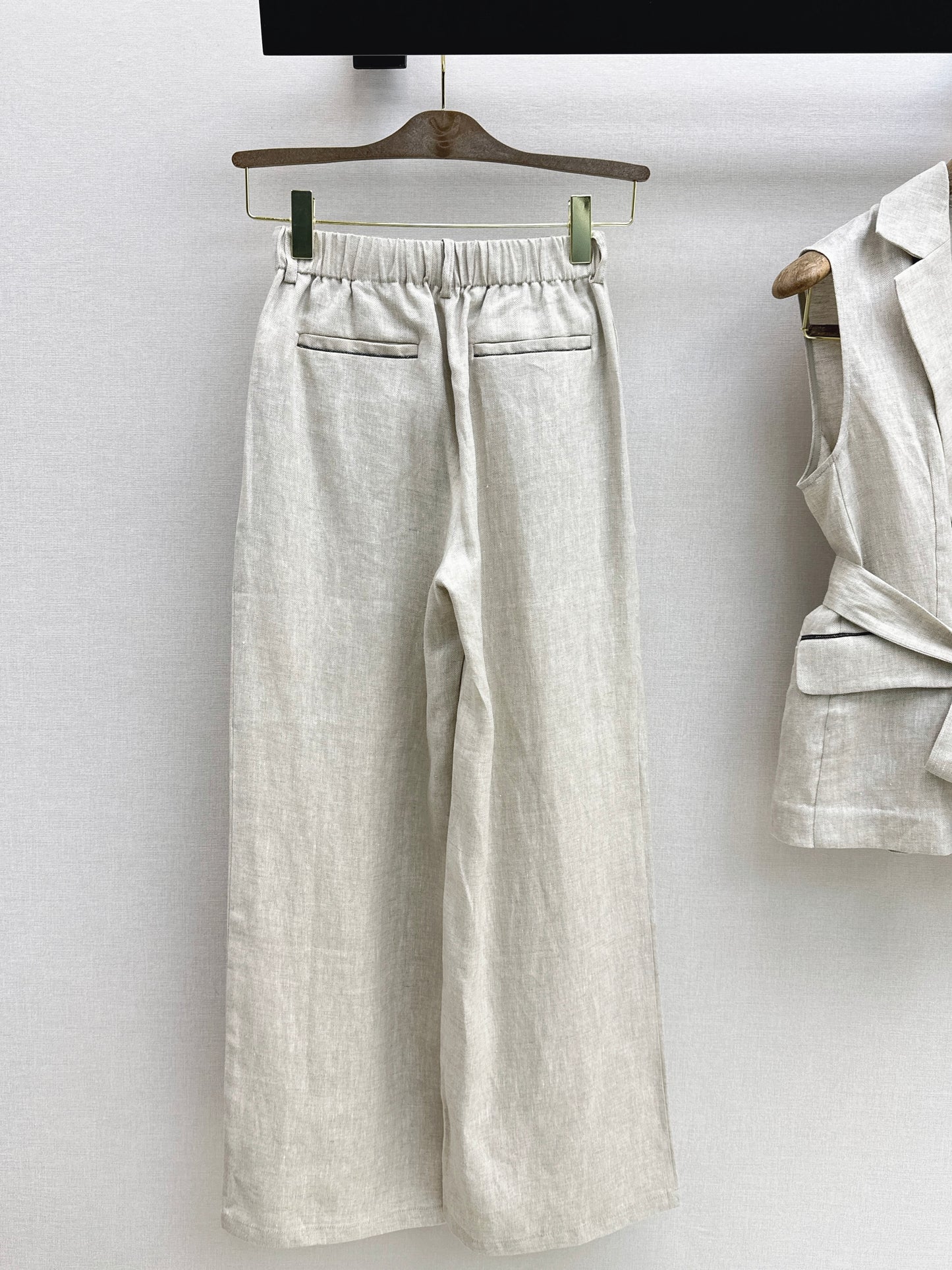 26ss Double-pocket lapel vest/trousers