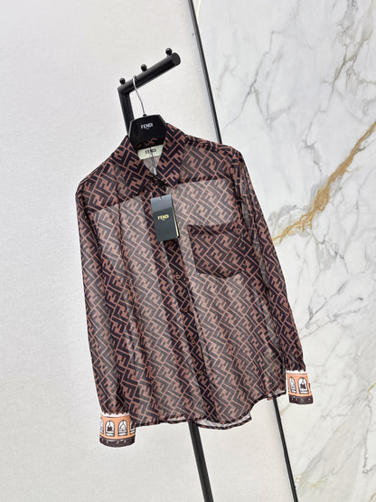 26ss Monogram Print Shirt/Elastic Waist Skirt