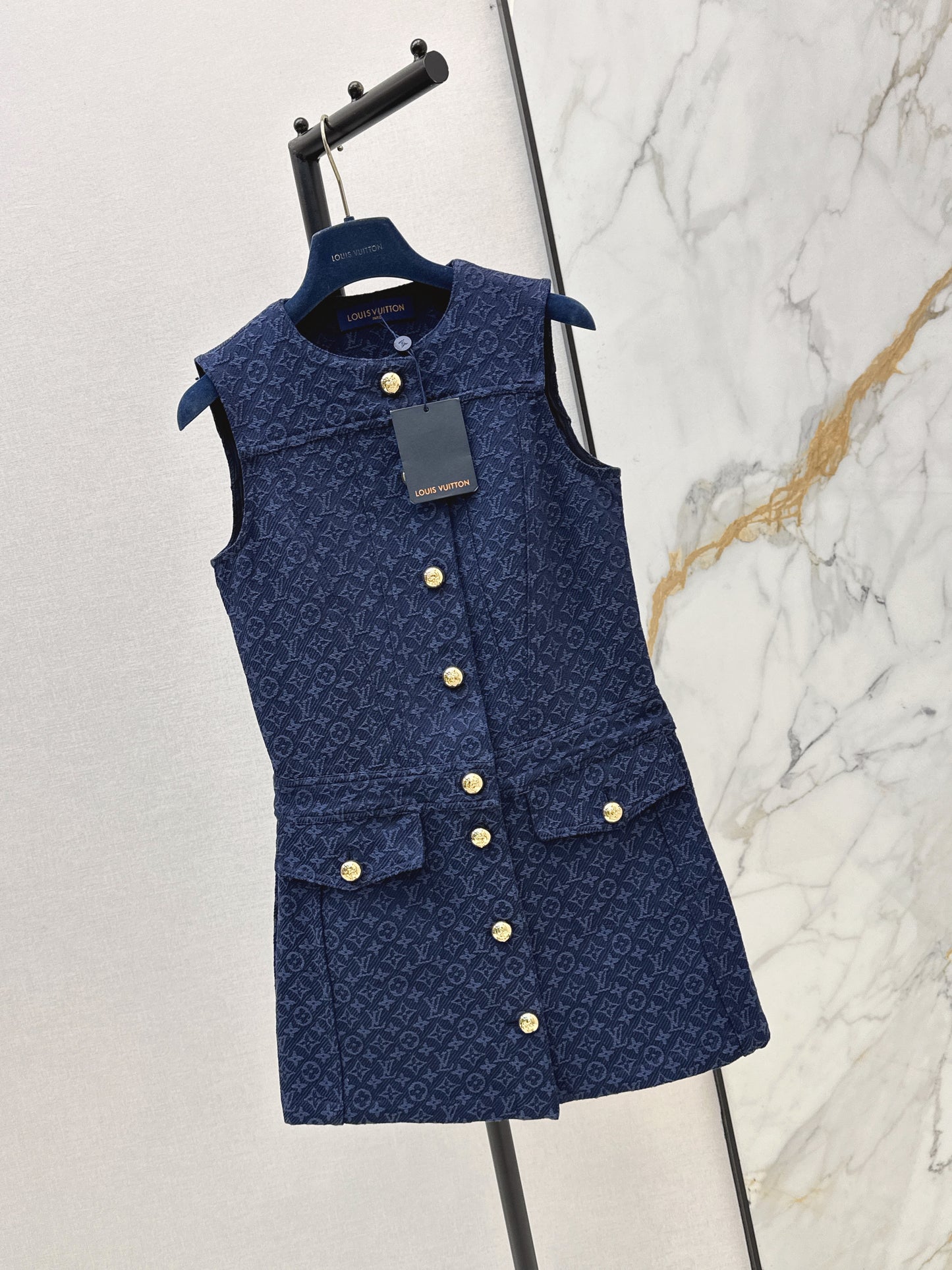 26ss Jacquard sleeveless dress