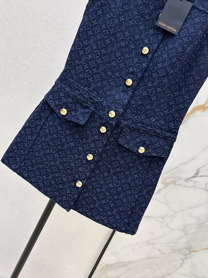 26ss Jacquard sleeveless dress