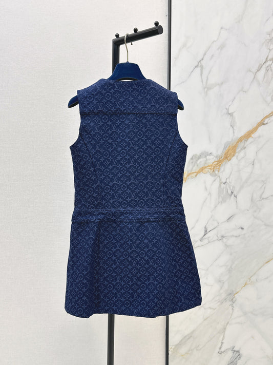 26ss Jacquard sleeveless dress