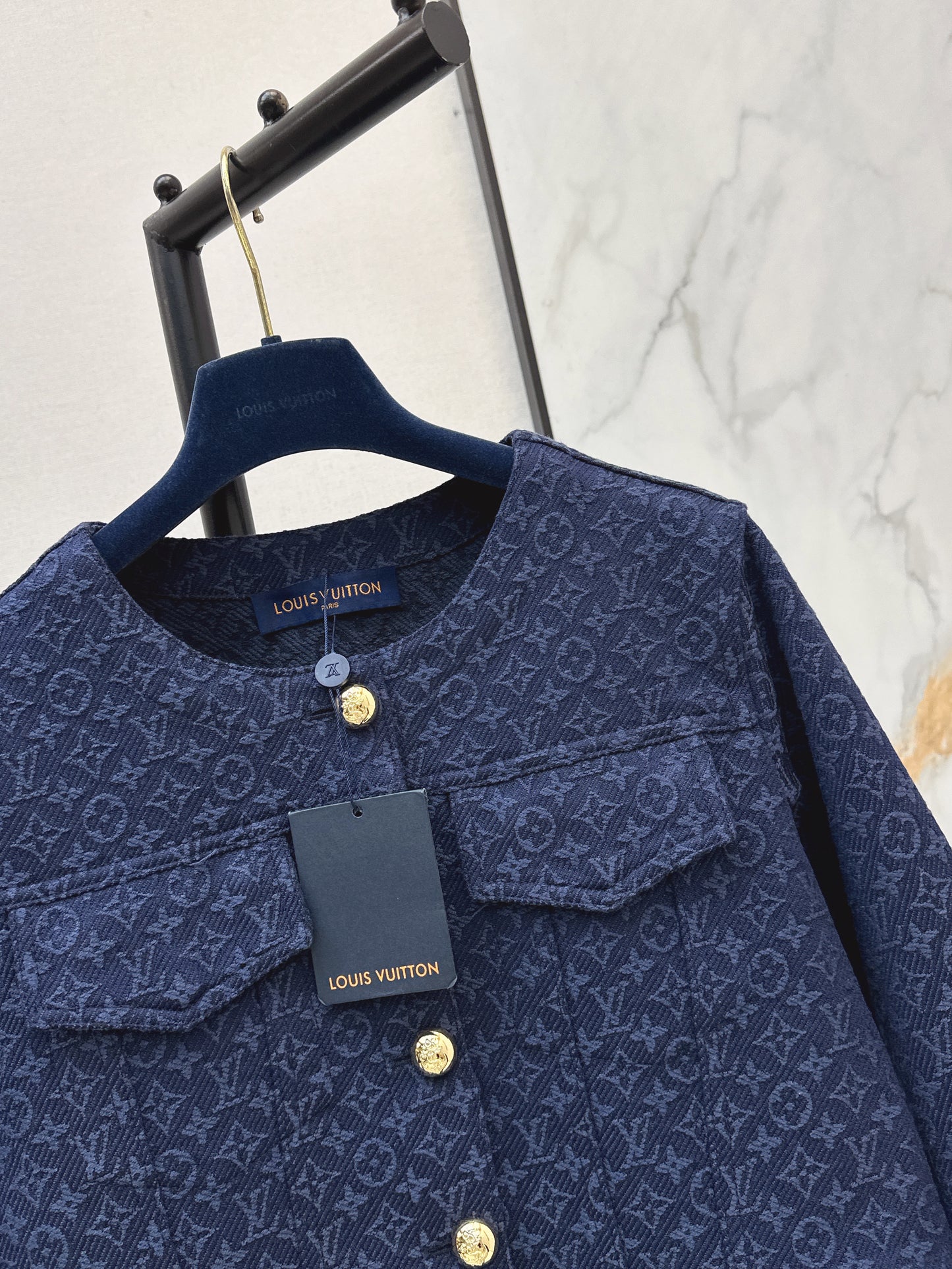 26ss Jacquard Crew Neck Short Jacket