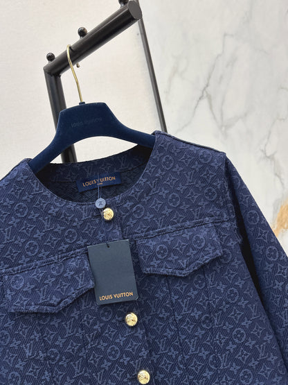 26ss Jacquard Crew Neck Short Jacket