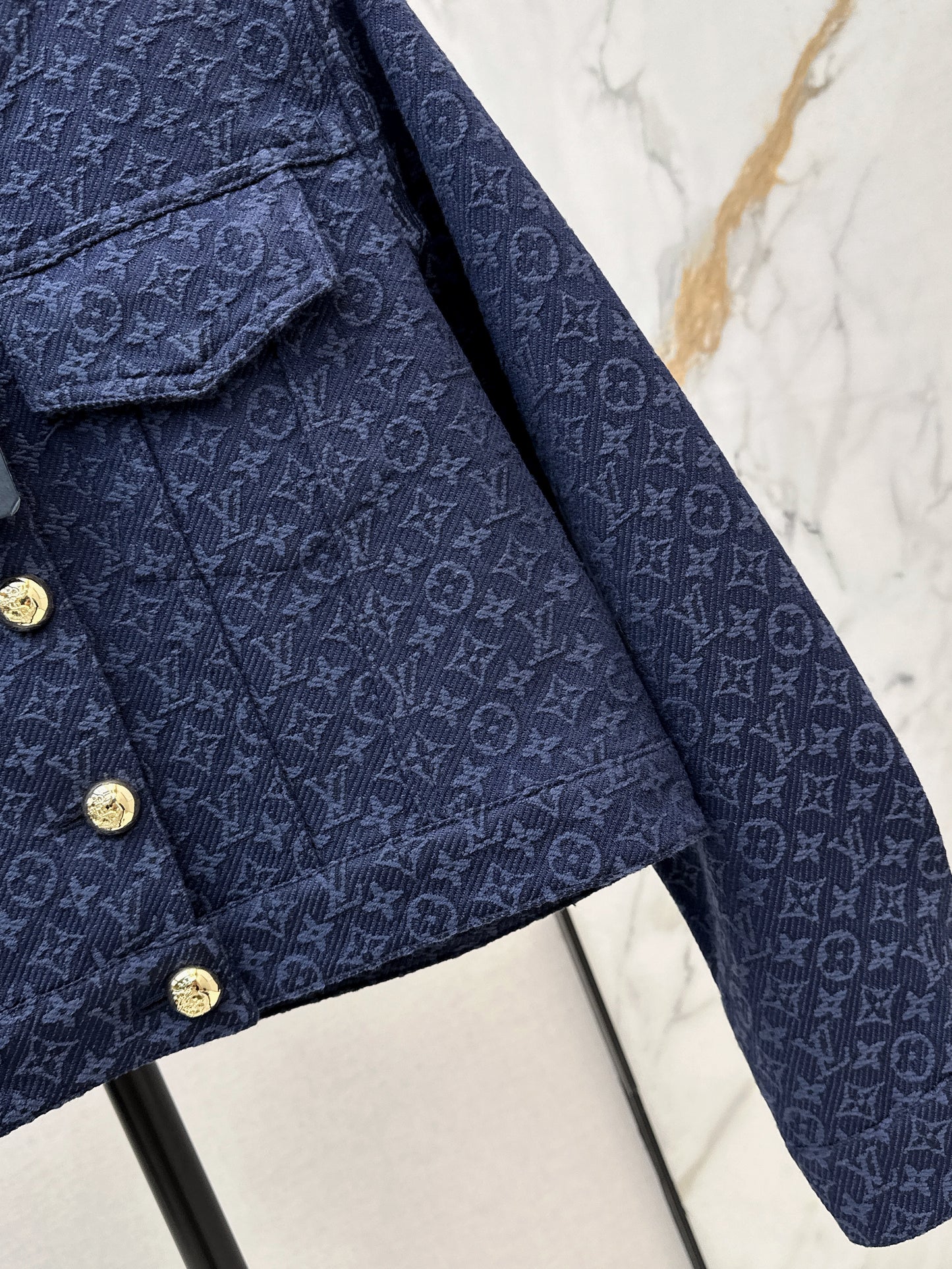 26ss Jacquard Crew Neck Short Jacket