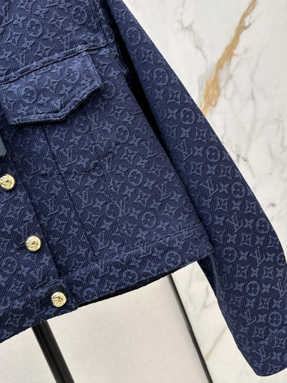 26ss Jacquard Crew Neck Short Jacket