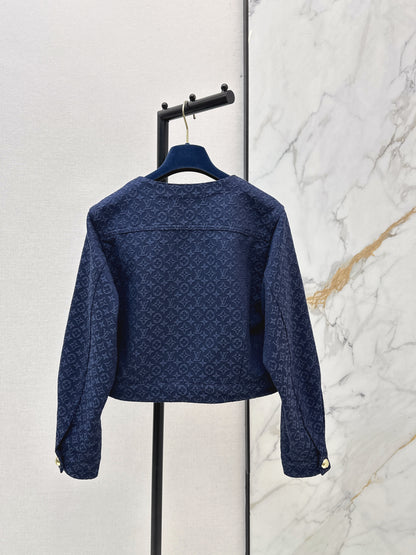 26ss Jacquard Crew Neck Short Jacket