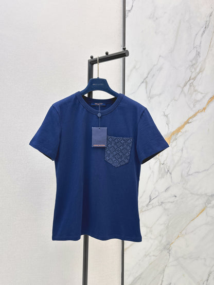 26ss Monogram pocket embellished T-shirt