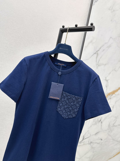 26ss Monogram pocket embellished T-shirt