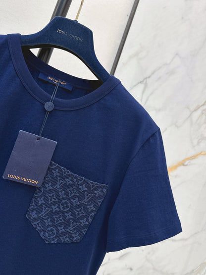 26ss Monogram pocket embellished T-shirt
