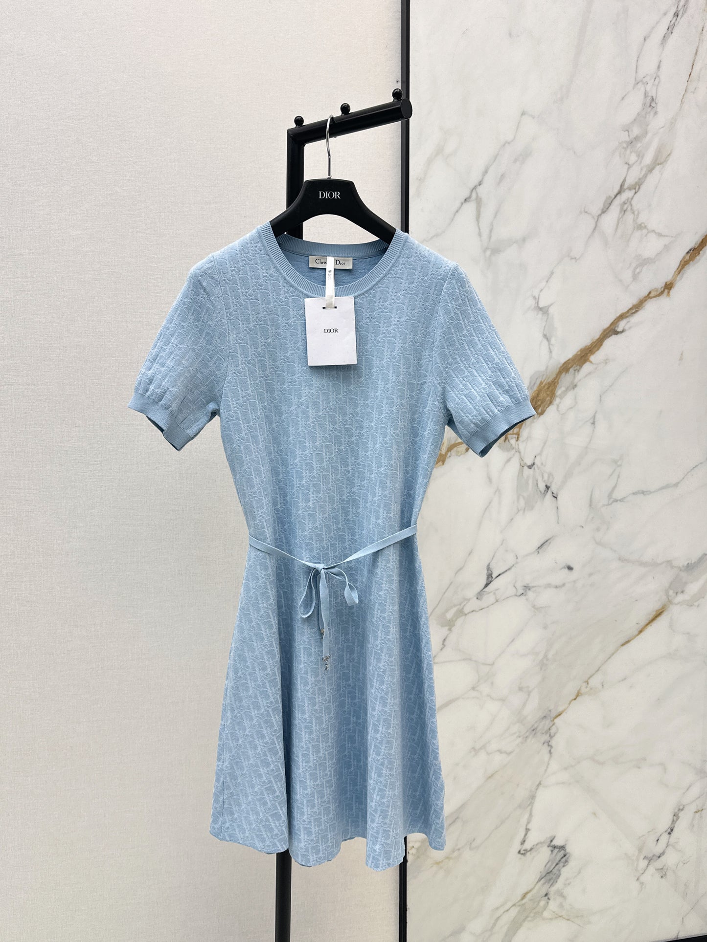 26ss Knitted Waist-Defining Dress
