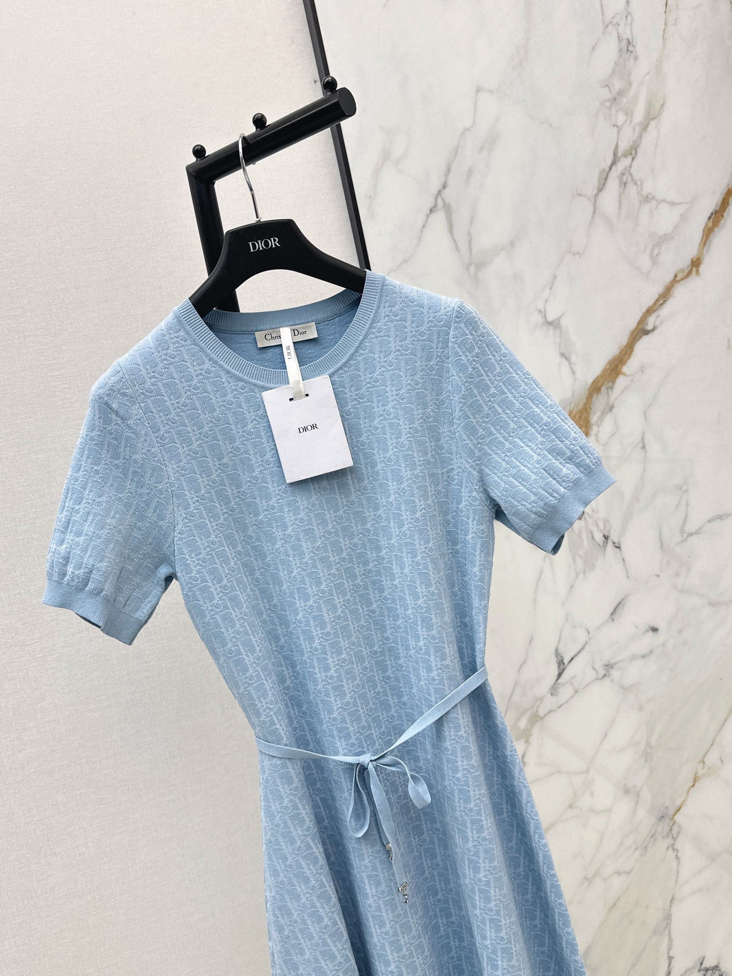 26ss Knitted Waist-Defining Dress