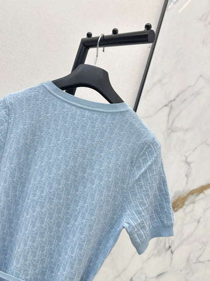 26ss Knitted Waist-Defining Dress