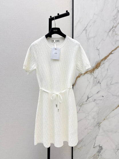 26ss Knitted Waist-Defining Dress