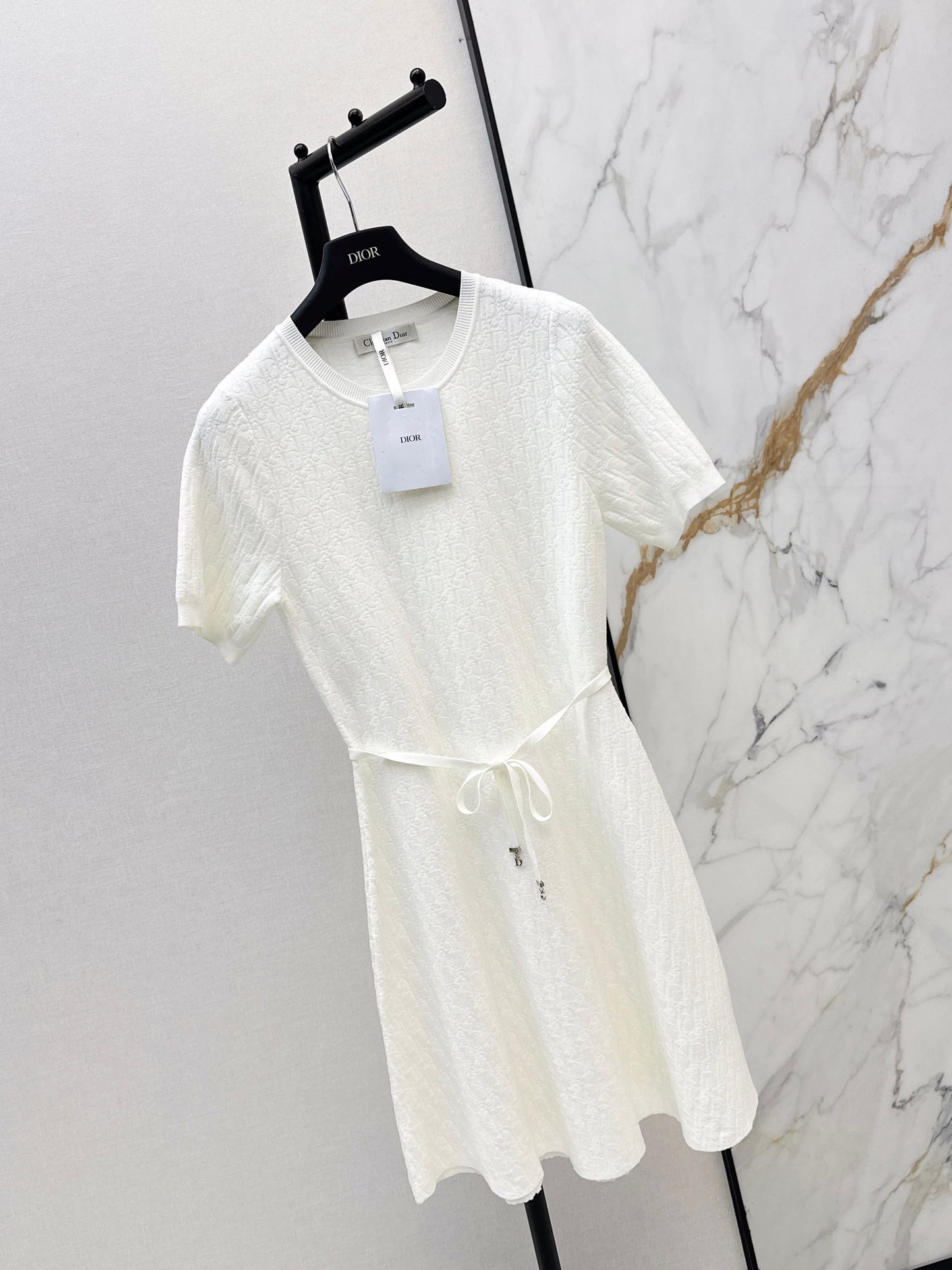 26ss Knitted Waist-Defining Dress