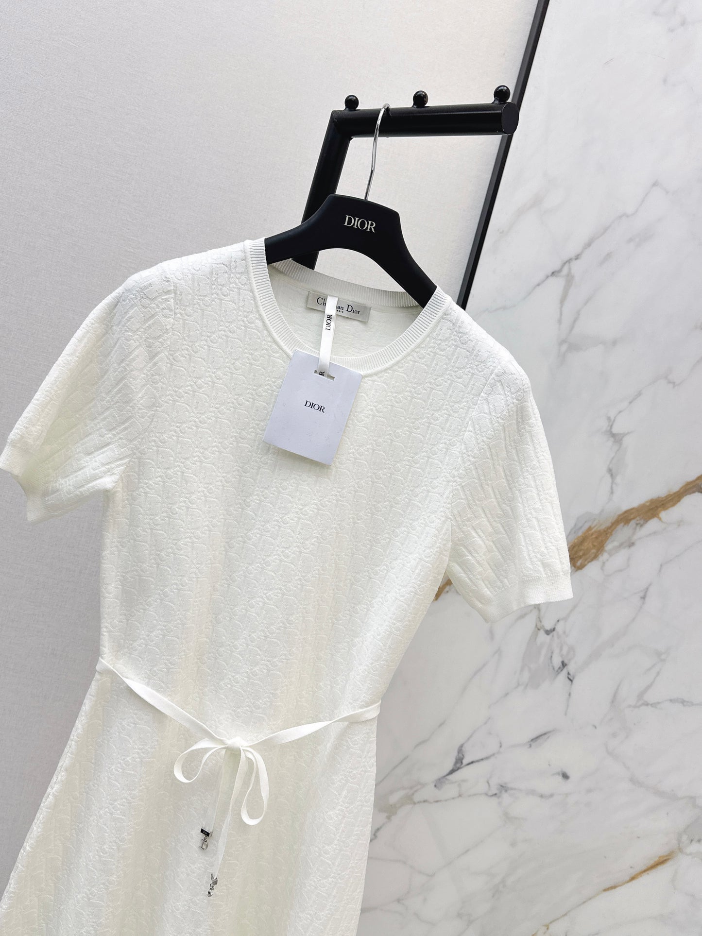 26ss Knitted Waist-Defining Dress