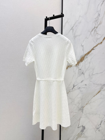 26ss Knitted Waist-Defining Dress
