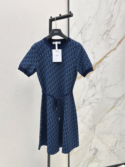 26ss Knitted Waist-Defining Dress