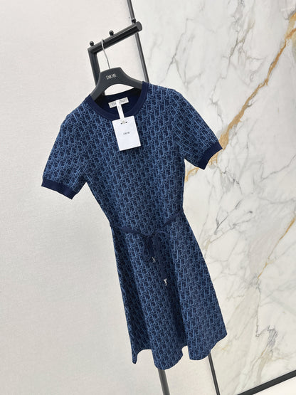 26ss Knitted Waist-Defining Dress