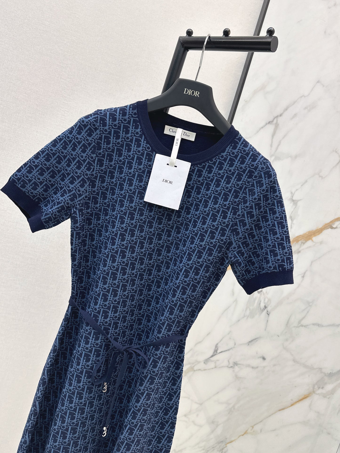 26ss Knitted Waist-Defining Dress
