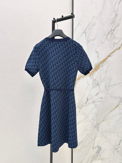 26ss Knitted Waist-Defining Dress
