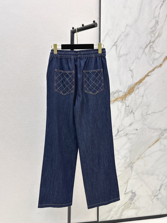 26ss Elastic Waist Wide-Leg Jeans