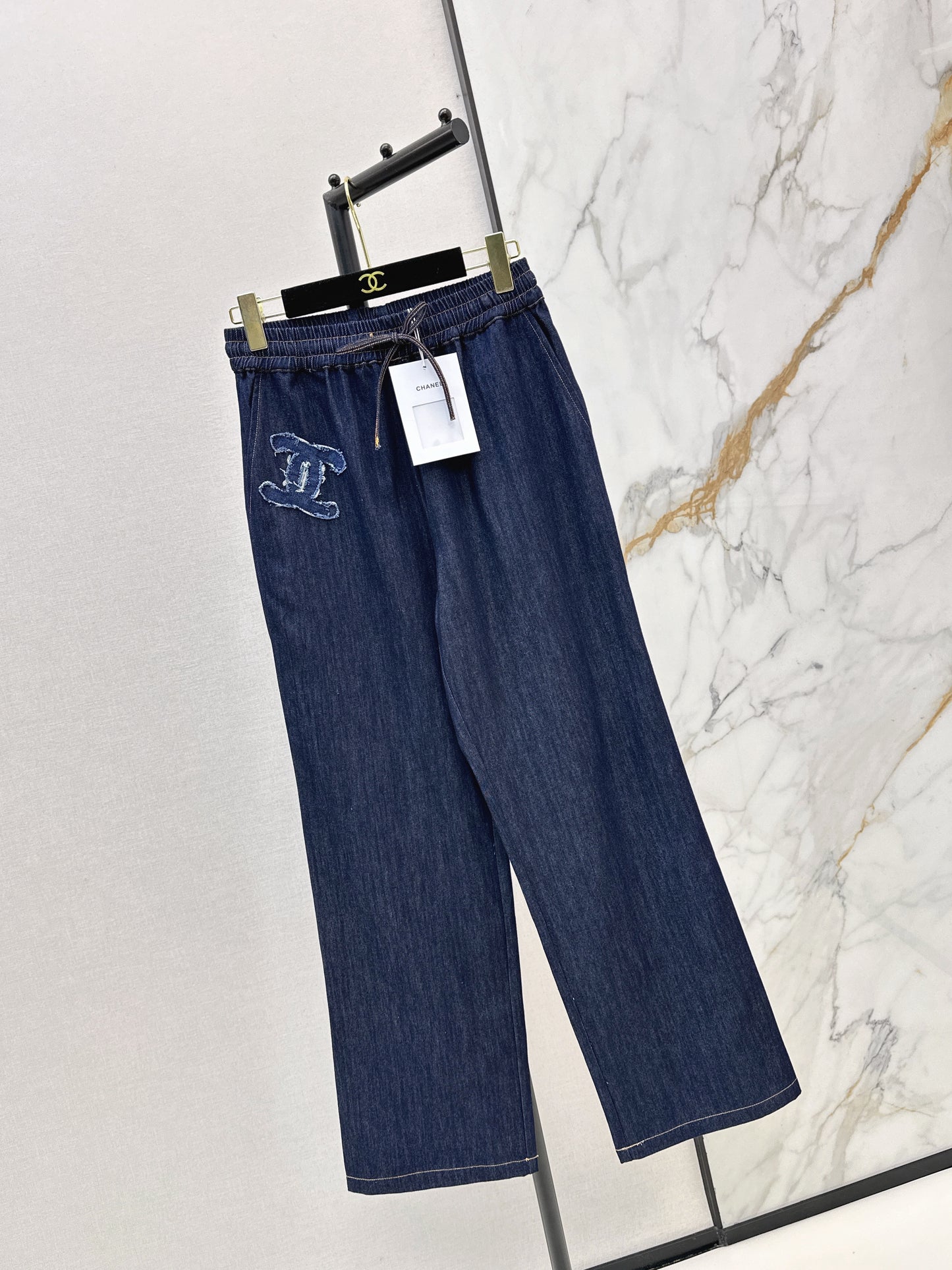 26ss Elastic Waist Wide-Leg Jeans