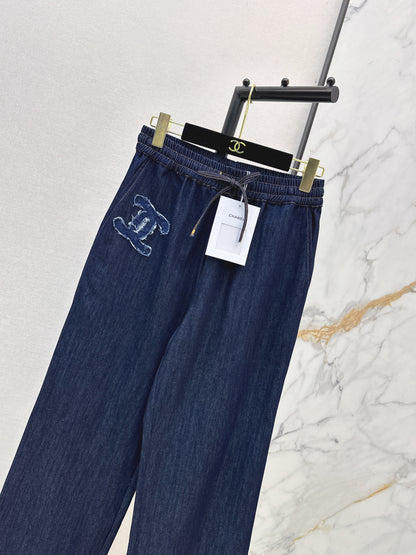 26ss Elastic Waist Wide-Leg Jeans