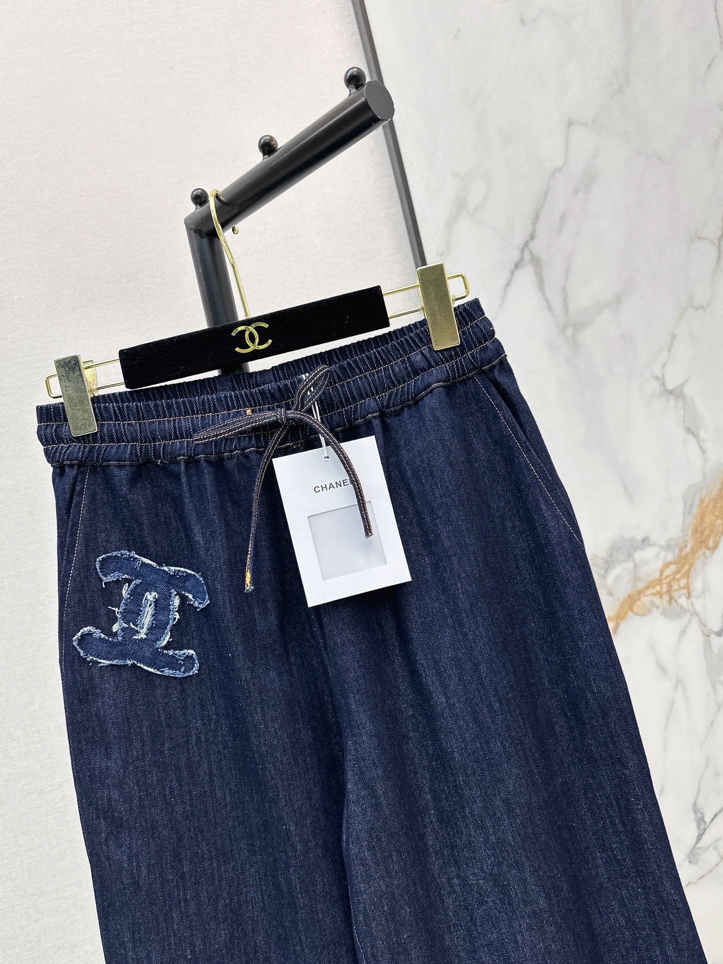 26ss Elastic Waist Wide-Leg Jeans