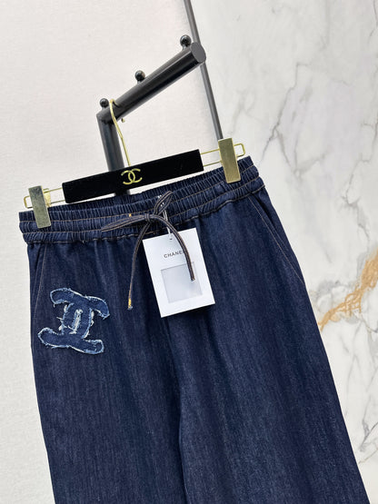 26ss Elastic Waist Wide-Leg Jeans