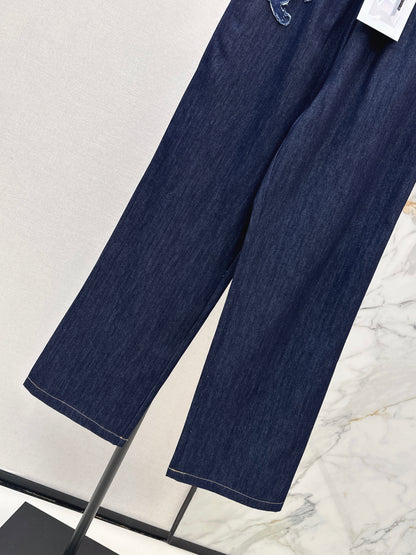 26ss Elastic Waist Wide-Leg Jeans