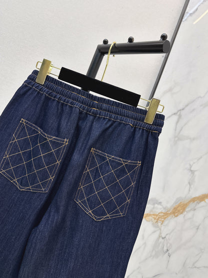 26ss Elastic Waist Wide-Leg Jeans