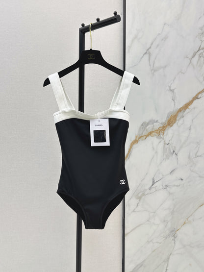 26ss Color-blocked one-piece swimsuit