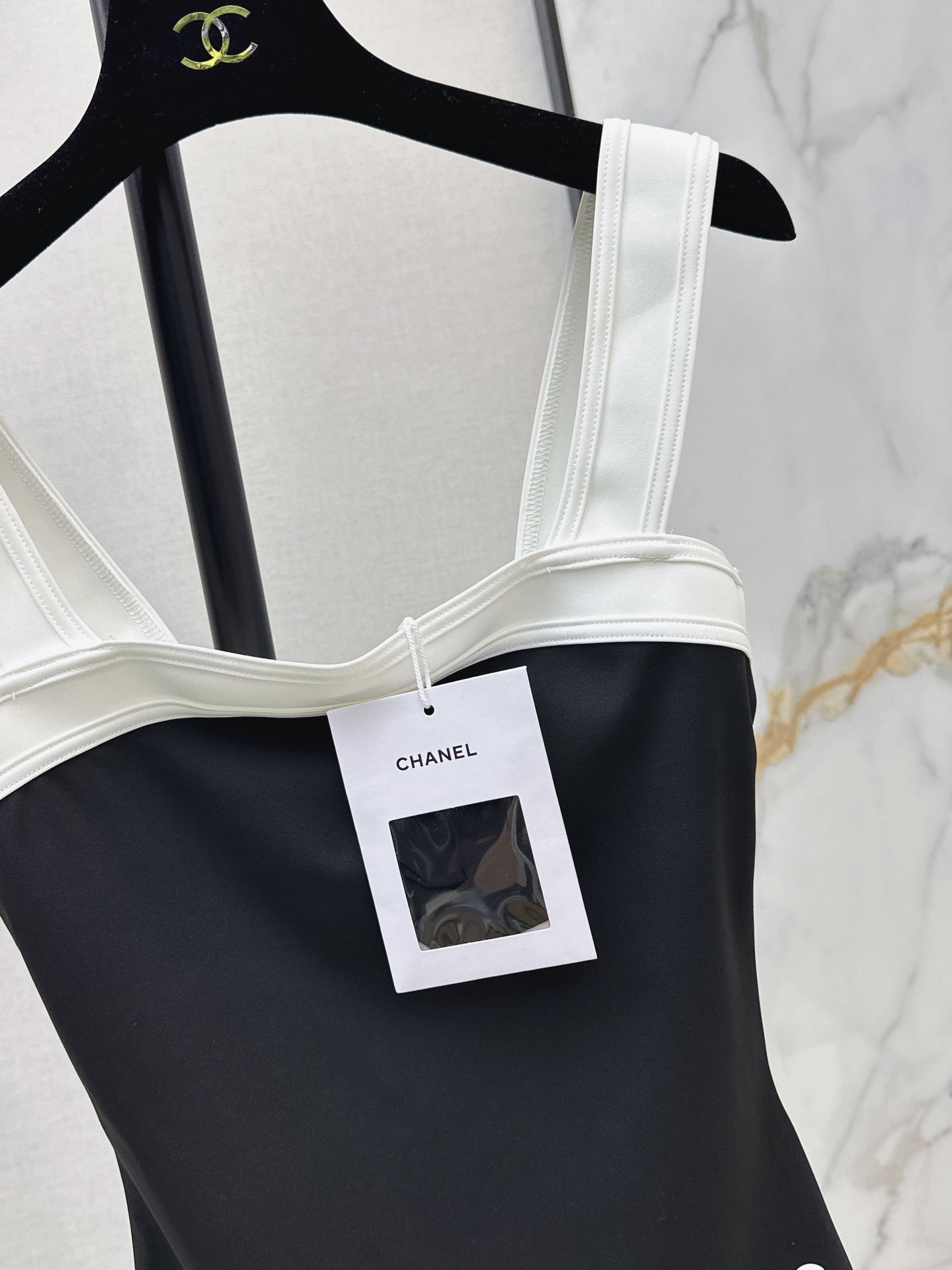 26ss Color-blocked one-piece swimsuit