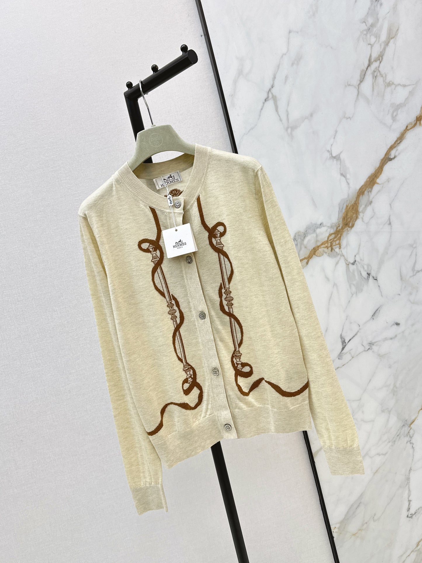 26ss Jacquard Pattern Cardigan