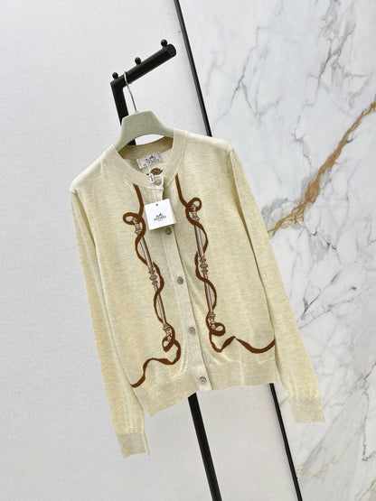 26ss Jacquard Pattern Cardigan